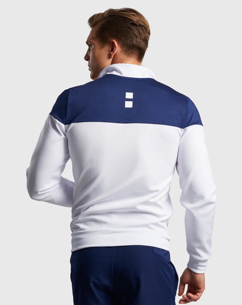 Chaqueta Deportiva Hombre Off Court Blanca/Azul